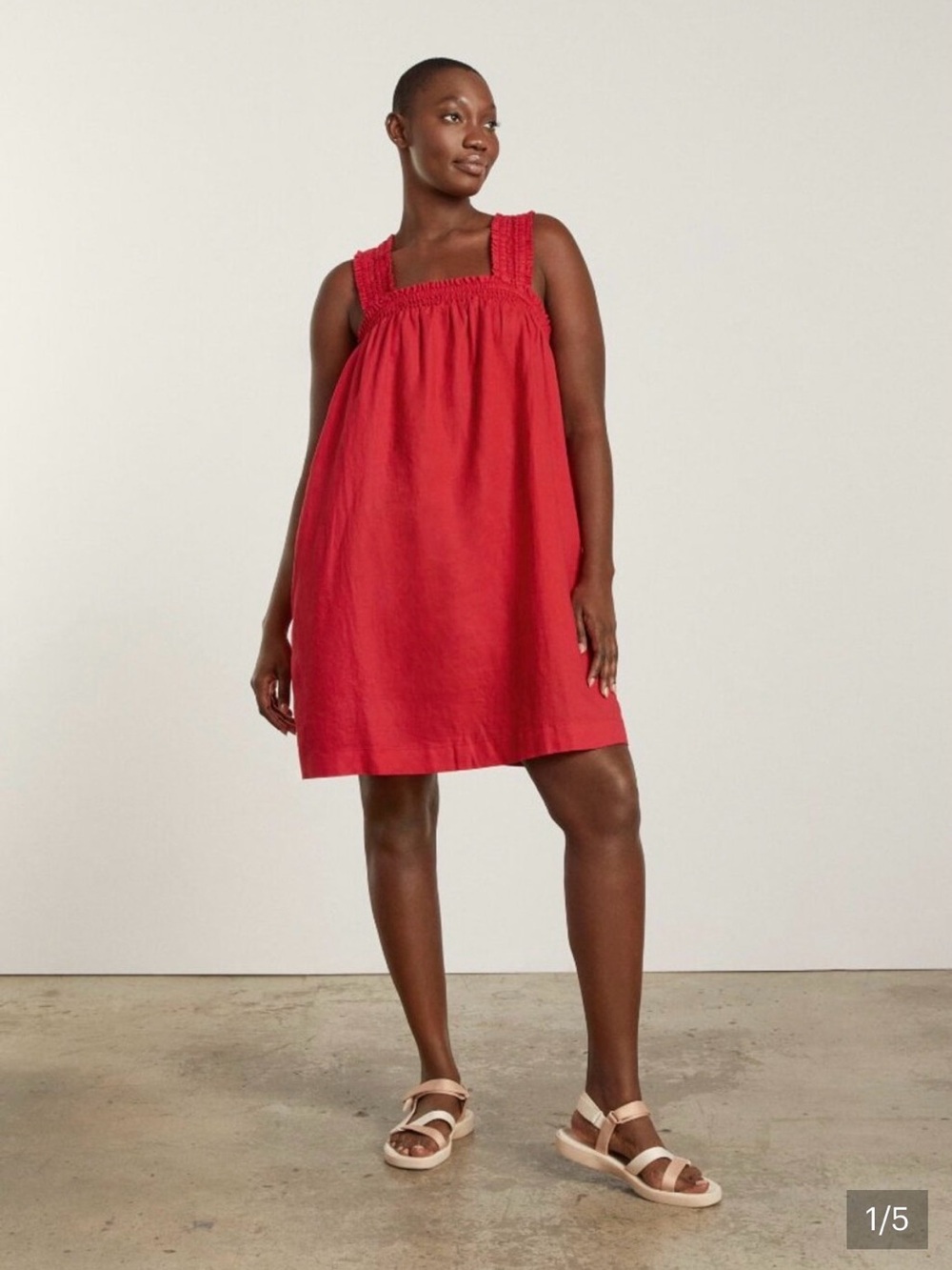 Everlane Picnic Red Sleeveless Sundress